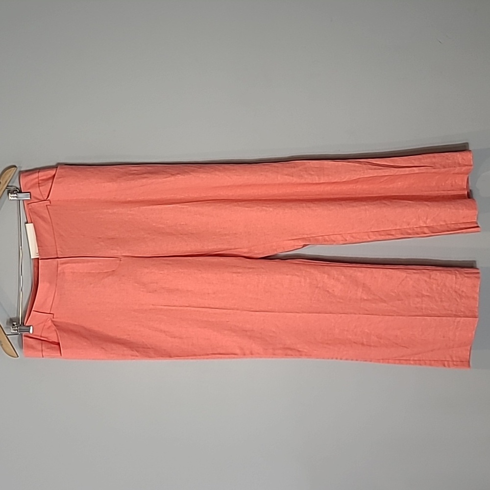 Tailored Wide Leg Pants in Coral Pink